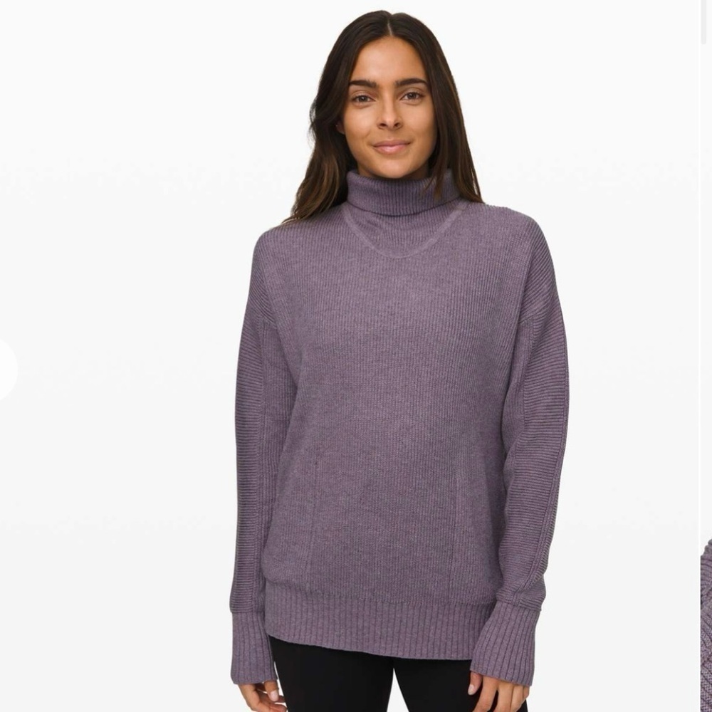 Lululemon Heathered Purple Turtleneck Sweater